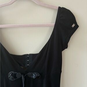 Miss Sixty Black Backless Dress
